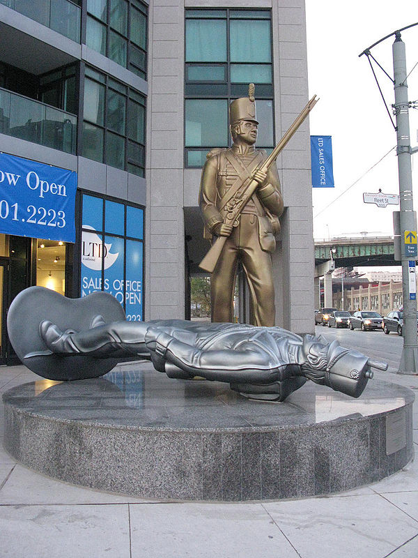 Monument to the War of 1812, 2008, located at the intersection of Fleet and Bathurst Street in Toronto