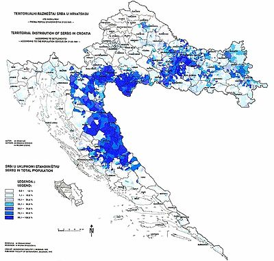 Serb-populated areas in Croatia (according to the 1981 census)