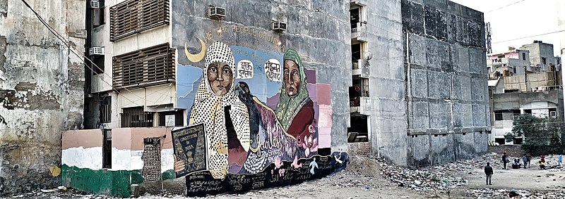 Cropped visual of wall art at Shaheen Bagh protests 7 Feb 2020.jpg