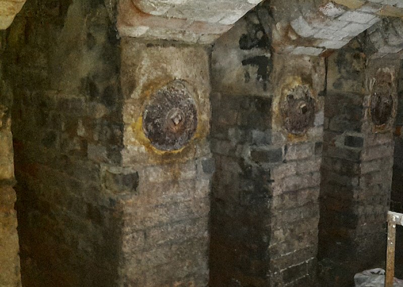 File:Crucible furnaces in the vaulted brick cellar of 51 Well Meadow Street Sheffiled.jpg