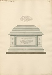 Tomb of John Thornhill from Fulham Church