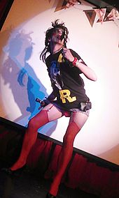 Hoyle performing at the Royal Vauxhall Tavern David Hoyle 2012.jpg