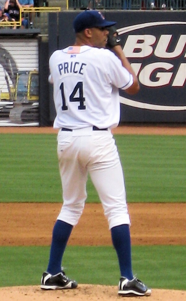 Price with the Durham Bulls in 2009