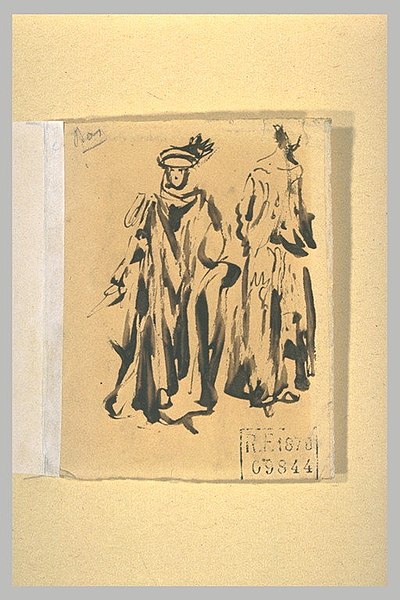 File:Delacroix - Deux personnages en robe, RF 9844, Verso.jpg