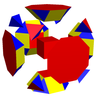 Dissected truncated cube, with elements expanded apart Dissected truncated cube.png