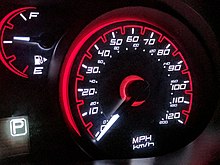 MPH and smaller km/h values on speedometer Dodge Dart Speedometer.jpg