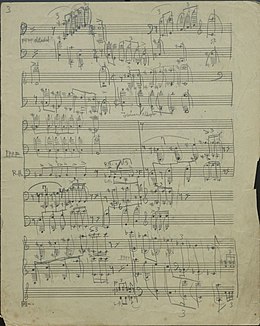 The original manuscript paper for Dynamic Motion, c. 1916. Dynamic Motion Manuscript 1916.jpg