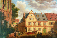 The Angel Pharmacy in Darmstadt which was owned by the Merck family from 1668; the beginning of the Merck company ENGEL APHOTHEKE.png