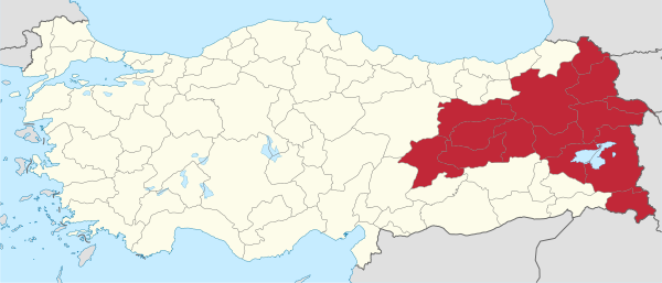 Eastern Anatolia Region in Turkey.svg