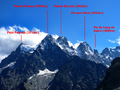 Le Pelvoux et les sommets alentour depuis le Glacier Blanc