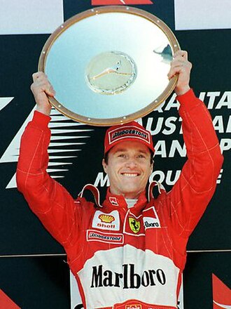 Eddie Irvine finished runner-up for Ferrari by two points in his last year with the team.