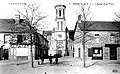 Bruz ː l'église paroissiale Saint-Martin vers 1925 (carte postale).