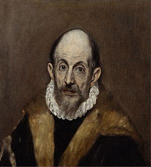 Portreto de maljuna viro (aŭtoportreto) Ĉ. 1595/1600, 52,7 x 46,7 cm Metropolitan Museum of Art, Novjorko