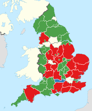 <span class="mw-page-title-main">Non-metropolitan county</span> County-level entity in England that is not a metropolitan county