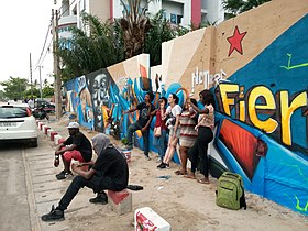 Festival Effet Graff (19 février 2019, devant le  Mur du patrimoine à Cotonou)