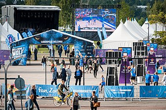 The Fan Zone, at Kansalaistori in Helsinki, Finland, during the 2017 EuroBasket EuroBasket 2017 - Fan Zone 2.jpg