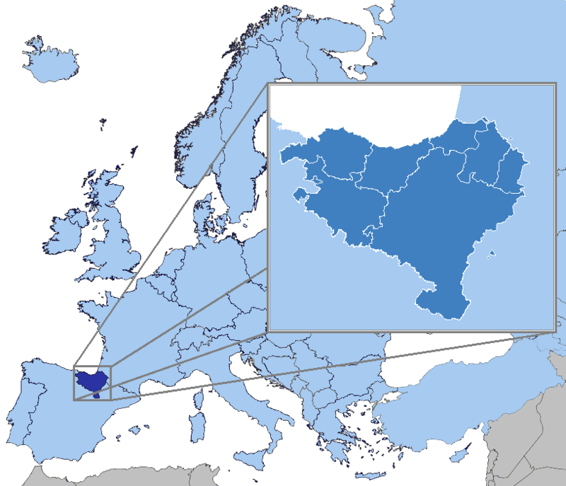 Pays basque: provinces (carte)