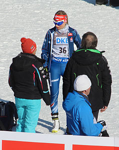 Eva Puskarčíková at Biathlon WC 2015 Nové Město 2.jpg