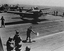 F4Fs launching off Guadalcanal, 7 August 1942.