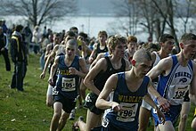 The New York State Federation Championship cross country meet in November 2010 Fedshalfmile.jpg