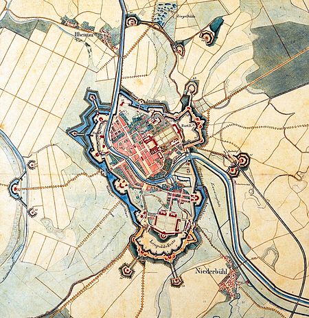 Festung Rastatt, Plan 1849