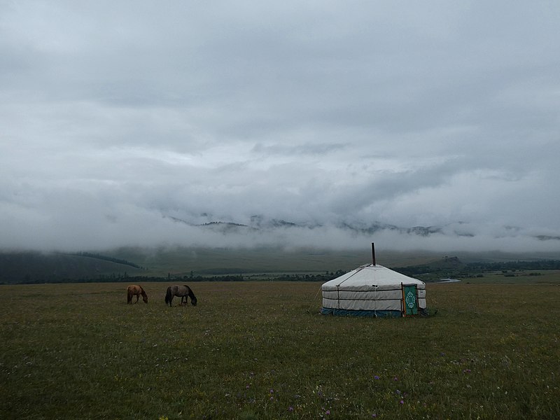 File:Feuchtes Wetter am Jalman Meadows Wilderness Camp, Mongolei.jpg