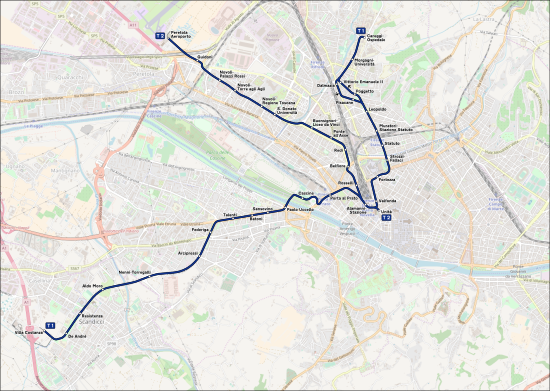 Firenze - mappa rete tranviaria.svg