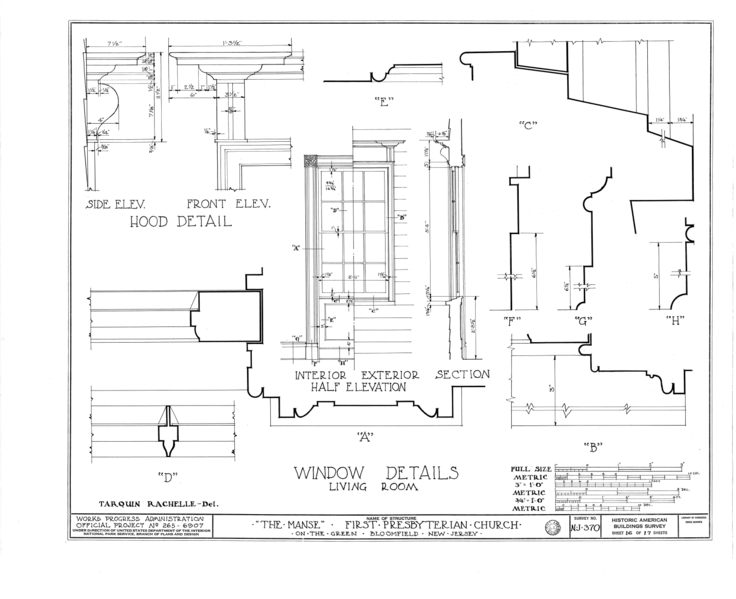 File:First Presbyterian Church on-the-Green, The Manse, Bloomfield, Essex County, NJ HABS NJ,7-BLOFI,2- (sheet 16 of 17).png