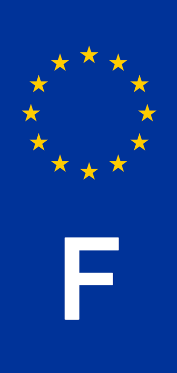 European vehicle registration plate