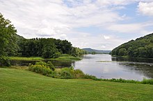 Confluence of French Creek and the Allegheny River in Franklin French creek meets allegheny river.jpg