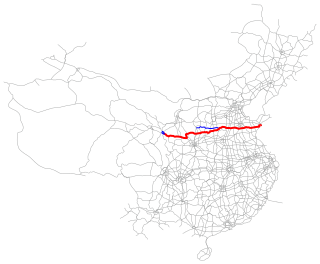 <span class="mw-page-title-main">G22 Qingdao–Lanzhou Expressway</span> Road in China