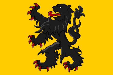 Drapeau de Flandre (Vlaamse Leeuw).