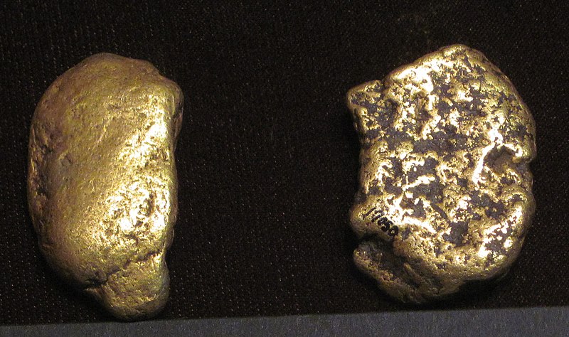 File:Gold nuggets (placer gold) (Central City District, Gilpin County, Colorado, USA) 1 (16449843494).jpg