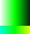 2 gradients showing different shades of green; the one at the bottom also associates green with other colors