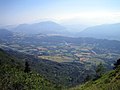 Le viaduc dans la vallée (vue depuis le pas du Serpaton).