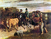 Gustave Courbet, Les agriculteurs de Flagey revenant du marché, 1850, oil on canvas, 208.5 × 275.5 cm.