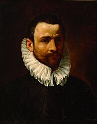 Lodewijk Toeputの肖像 1585-1587頃. キャンバス medium QS:P186,Q12321255 . 56.4 × 45.5 cm. ウィーン, 美術史美術館.