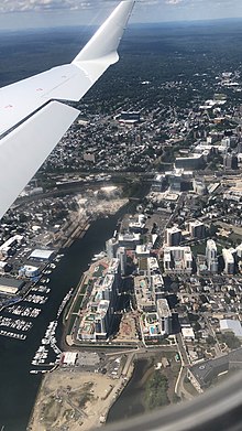 Harbor Point aerial view Harbor Point seen from plane en route to HPN airport.jpg