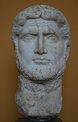 Head of Gallienus from a colossal statue c. 258-268 AD Gallienus#Postumus revolt
