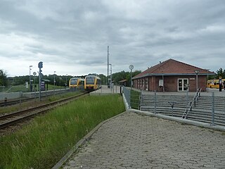 <span class="mw-page-title-main">Helsinge railway station</span> Railway station in Helsinge, Denmark