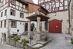 Hofbronnengasse, Brunnen Rothenburg ob der Tauber 20180922 001