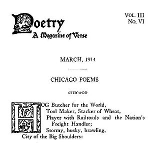 <span class="mw-page-title-main">Chicago (poem)</span> 1914 poem by Carl Sandburg