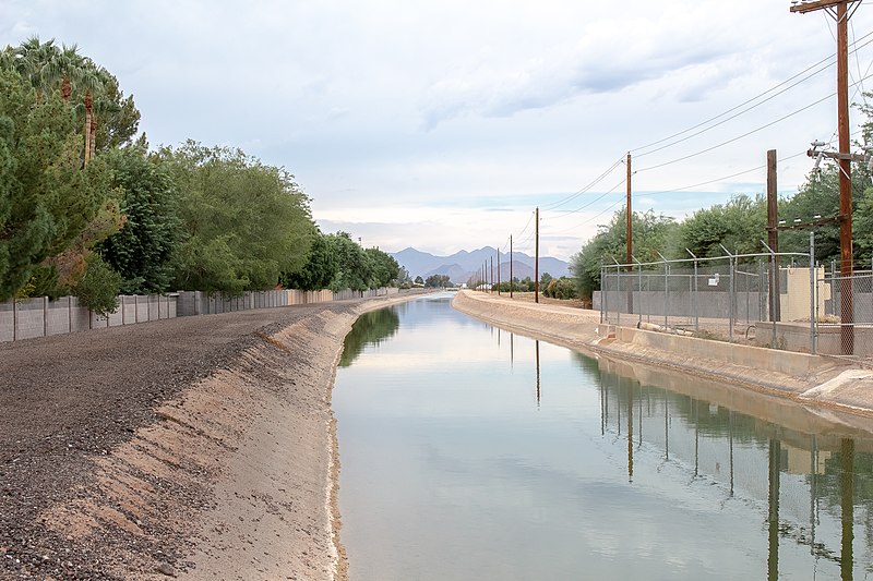 An irrigation canal runs through the Phoenix area