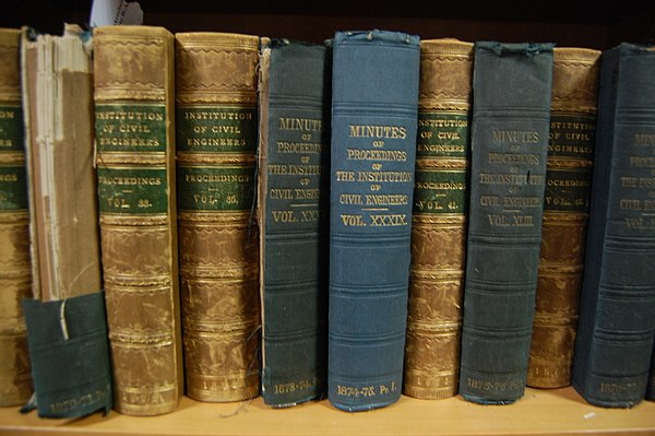 Copies of the Proceedings of the ICE in the Great George Street library