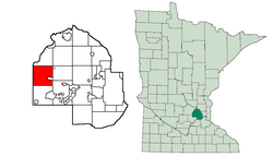 Location in Hennepin County, Minnesota