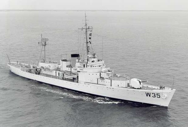 United States Coast Guard cutter Ingham, shown here in a post-war configuration, is one of the few larger MOEF escorts to be preserved