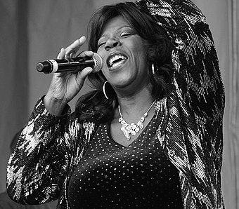Jaki Graham performing at Let's Rock Liverpool, 31 July 2021. Photograph by Andrew D. Hurley