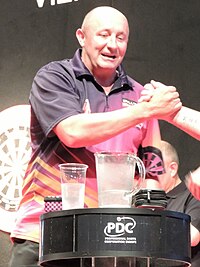 James Wilson no Campeonato austríaco de dardos da PDC em Schwechat em 2019.
