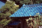 Japan, roof with blue glazed tiles.jpg