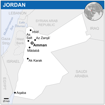 Location of Jordan